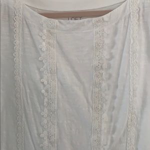 LOFT ladies lace detail top, NWOT, never worn, L
